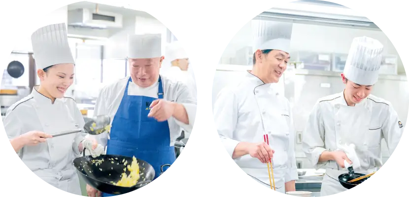 講師に指導を受ける学生